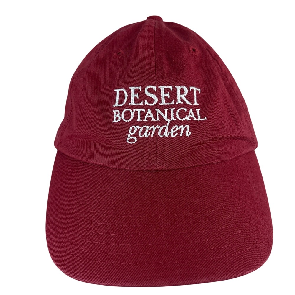 Desert Botanical Garden Strapback Hat One Size Red Phoenix Arizona